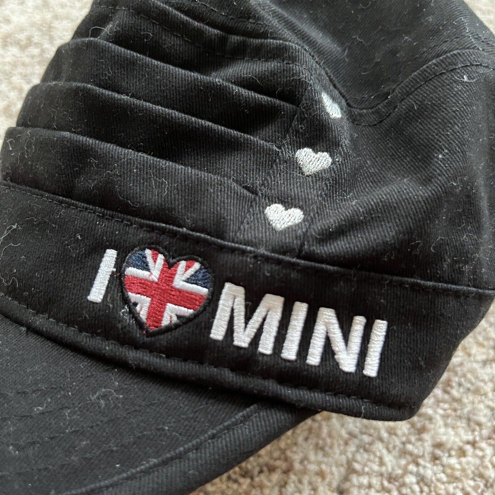 Mini Cap Womens Black Adjustable Fit Stretch